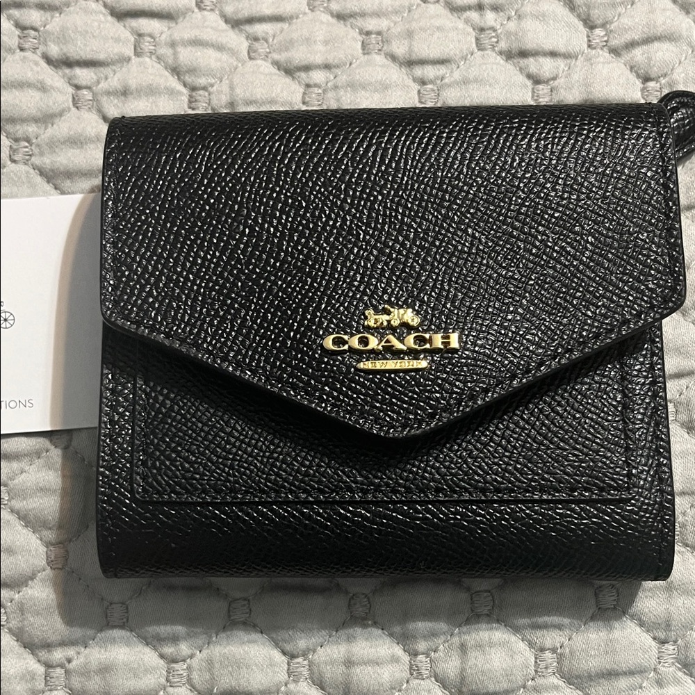 Coach Black Textured Leather Wallet